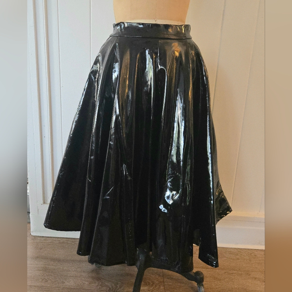 Miss Kitty Vinyl Swing Skirt Vixen by Micheline Pitt
